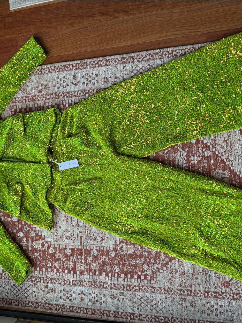 CRAZY NEON NWT Sequin Wide-Leg Pants & Blazer Set in Full Sequins - Picture 3 of 15